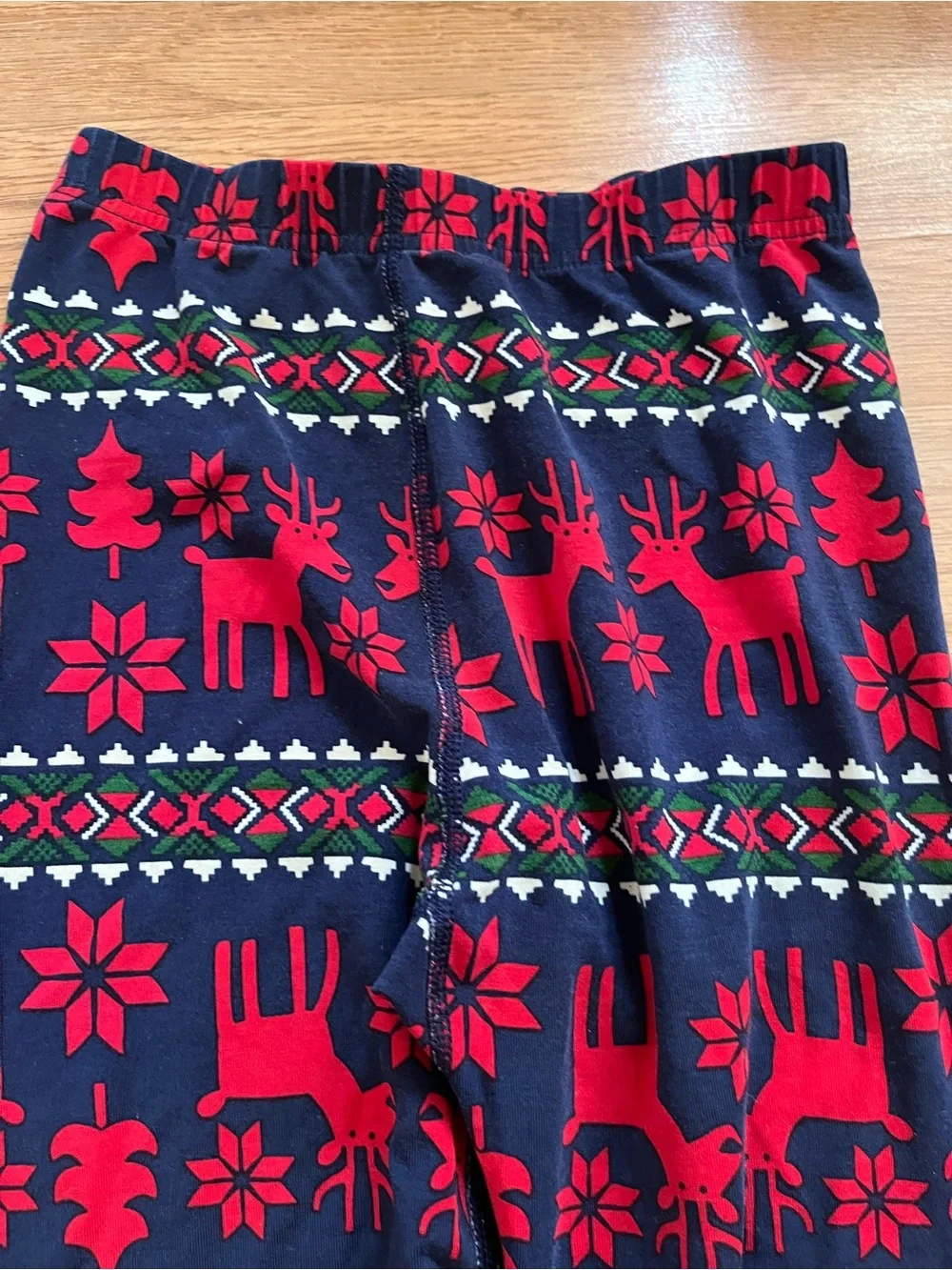 Hanna Andersson Navy & Red Reindeer Holiday Pajama Set